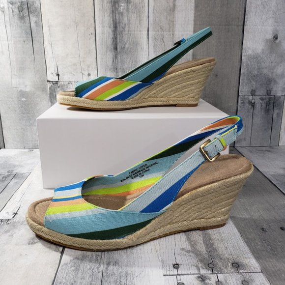 Coldwater Creek Espadrille Wedge Sandal NWOB Sz 10 - Picture 2 of 8